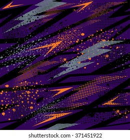 Abstract background for boys. Seamless pattern with lightning and ink droplets