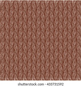 Abstract background braided lacing. Brown. Vector design.
