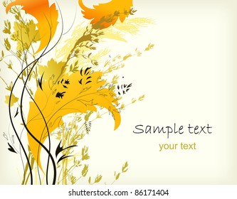 abstract background with branch and sheet