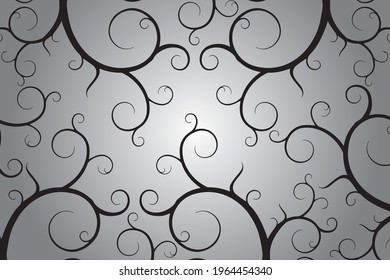 Abstract Background Branches, Beautiful Monochromatic seamless Vector pattern with branches on  gradient background