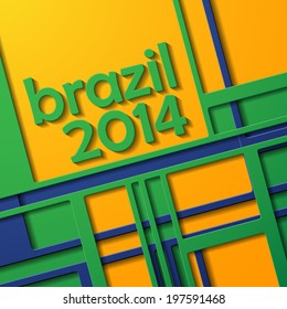 abstract background: Brasil 2014