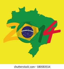 abstract background with a brazil allusive objects