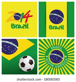 abstract background with a brazil allusive objects