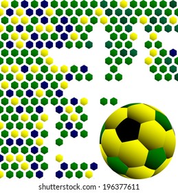 Abstract background in Brazil flag colors  