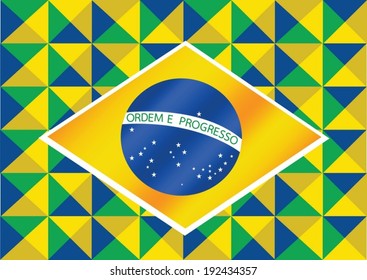 Abstract background Brazil flag concept idea design