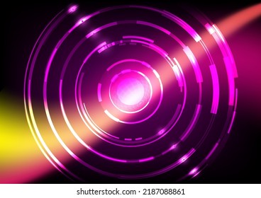 Abstract background bright ball circle tech shiny radar sphere planet galaxy universe space futuristic pattern sign symbol concept digital art graphic design vector and illustration EPS10