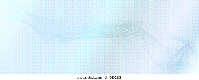 Abstract background with bright blue gradient. Fresh ice background. Pixel grid. Wave. Mosaic. Vector illustration. Use as a background, base, banner. Eps10.