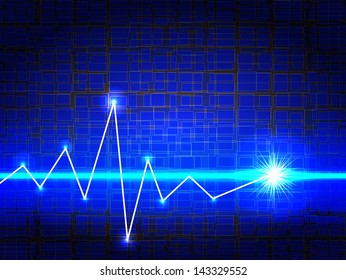 abstract background with bright blue lights