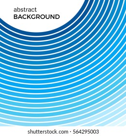 Abstract background with bright blue lines. Blue circles with place for your text  on a white background.