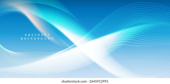 Abstract background with bright blue and navy tones. The lines and waves in the image are delicately detailed, creating a sense of movement and dimension.
