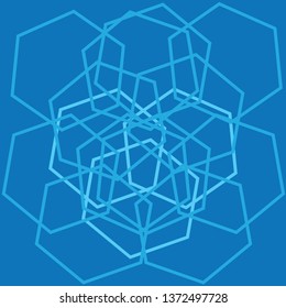 Abstract background with bright blue shapes
