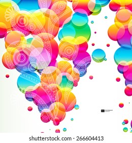Abstract background with bright circles.