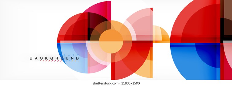 Resumen de fondo de círculos brillantes diseño geométrico, vector