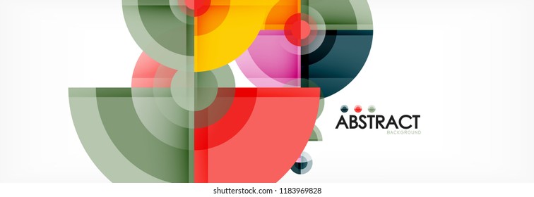 Resumen de fondo de círculos brillantes diseño geométrico, vector