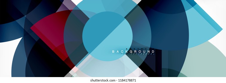 Abstract background bright circles geometric design, vector