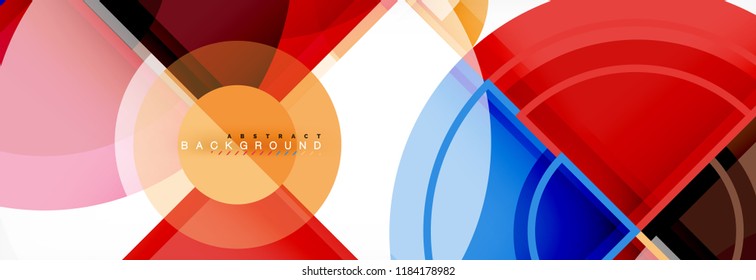 Plano de fundo abstrato círculos brilhantes projeto geométrico, vetor