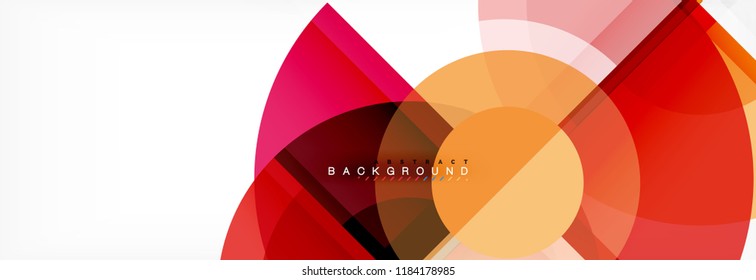 Abstract background bright circles geometric design, vector