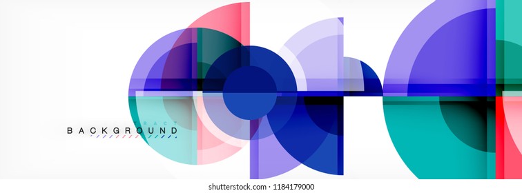 Resumen de fondo de círculos brillantes diseño geométrico, vector