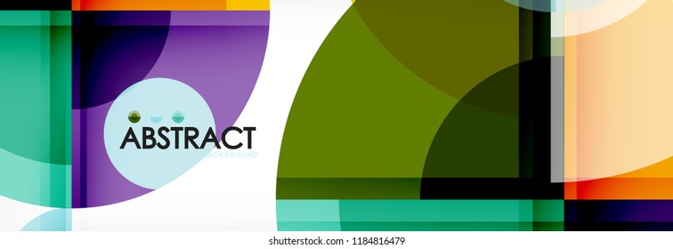 Abstrakter Hintergrund, helle Kreise, geometrisches Design, Vektorgrafik