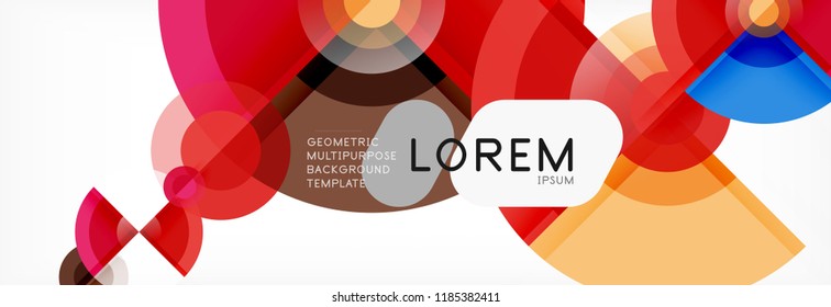 Abstrakter Hintergrund, helle Kreise, geometrisches Design, Vektorgrafik