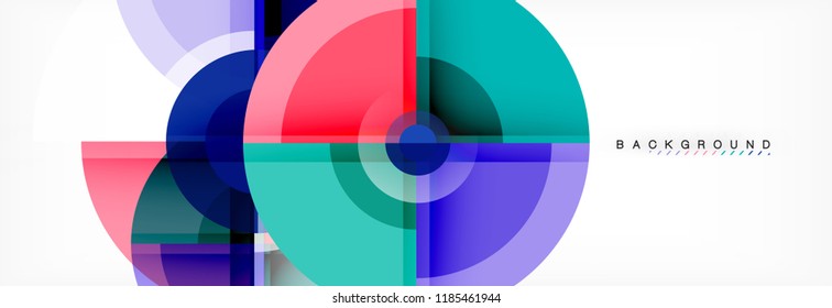 Abstrakter Hintergrund, helle Kreise, geometrisches Design, Vektorgrafik