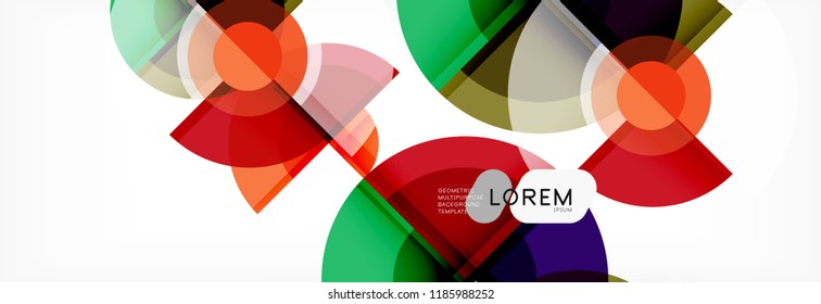 Abstrakter Hintergrund, helle Kreise, geometrisches Design, Vektorgrafik