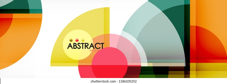 Resumen de fondo de círculos brillantes diseño geométrico, vector