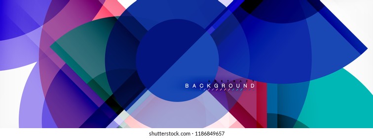 Resumen de fondo de círculos brillantes diseño geométrico, vector