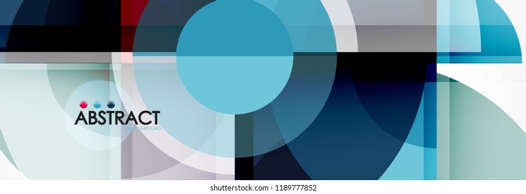 Abstrakter Hintergrund, helle Kreise, geometrisches Design, Vektorgrafik