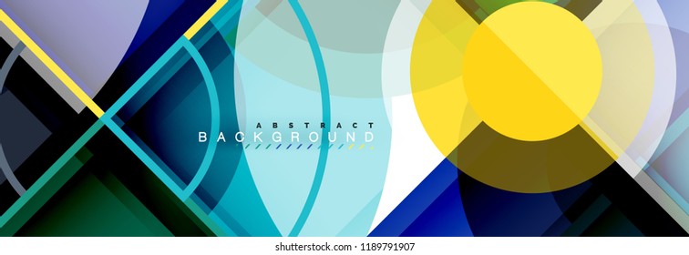 Resumen de fondo de círculos brillantes diseño geométrico, vector