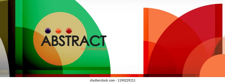 Abstract background bright circles geometric design, vector