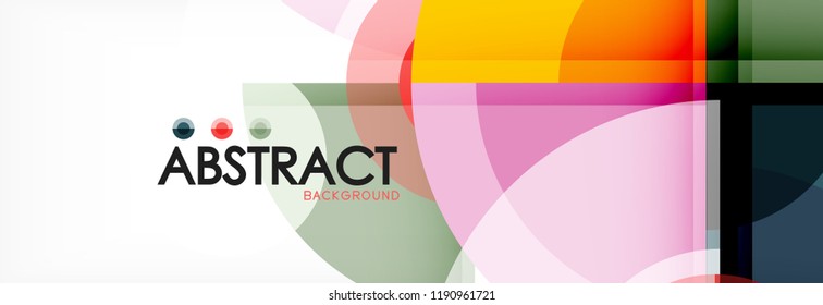 Abstract background bright circles geometric design, vector