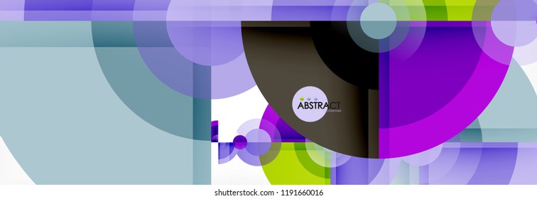 Abstrakter Hintergrund, helle Kreise, geometrisches Design, Vektorgrafik