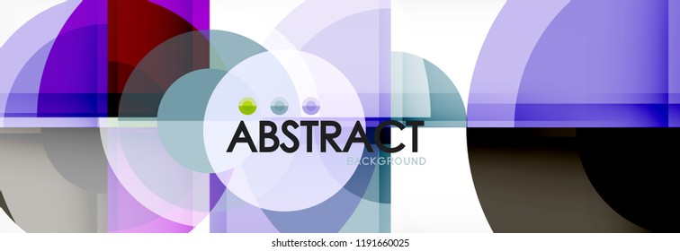 Abstrakter Hintergrund, helle Kreise, geometrisches Design, Vektorgrafik