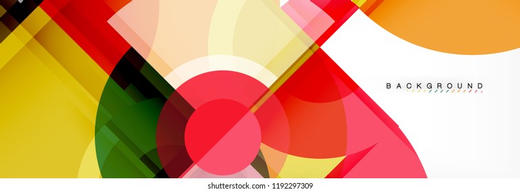 Resumen de fondo de círculos brillantes diseño geométrico, vector