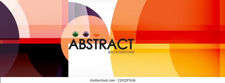 Resumen de fondo de círculos brillantes diseño geométrico, vector