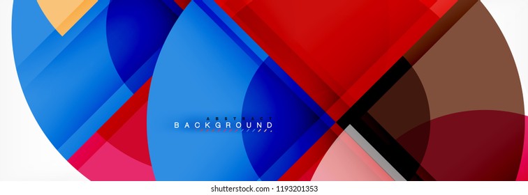 Abstract background bright circles geometric design, vector