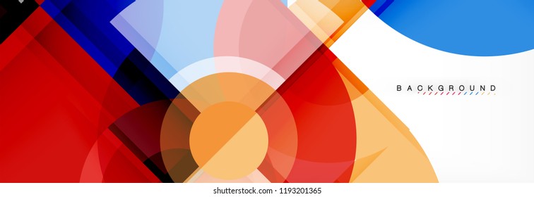 Resumen de fondo de círculos brillantes diseño geométrico, vector