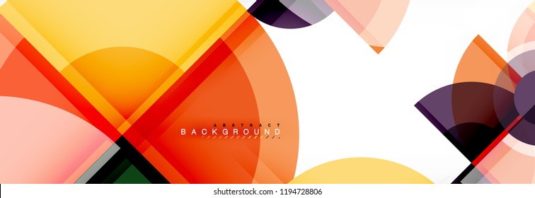 Abstract background bright circles geometric design, vector