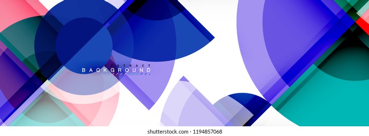 Abstract background bright circles geometric design, vector