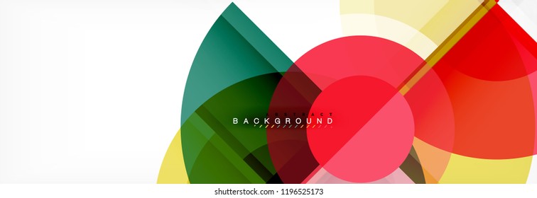 Resumen de fondo de círculos brillantes diseño geométrico, vector