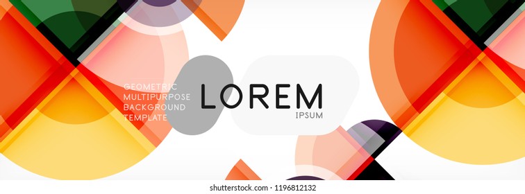 Abstrakter Hintergrund, helle Kreise, geometrisches Design, Vektorgrafik