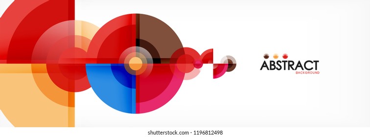 Plano de fundo abstrato círculos brilhantes projeto geométrico, vetor