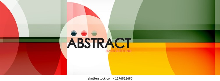 Resumen de fondo de círculos brillantes diseño geométrico, vector