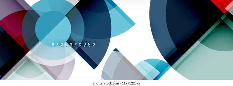 Resumen de fondo de círculos brillantes diseño geométrico, vector