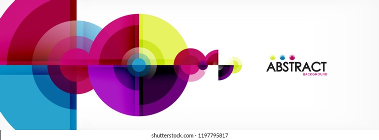 Abstrakter Hintergrund, helle Kreise, geometrisches Design, Vektorgrafik