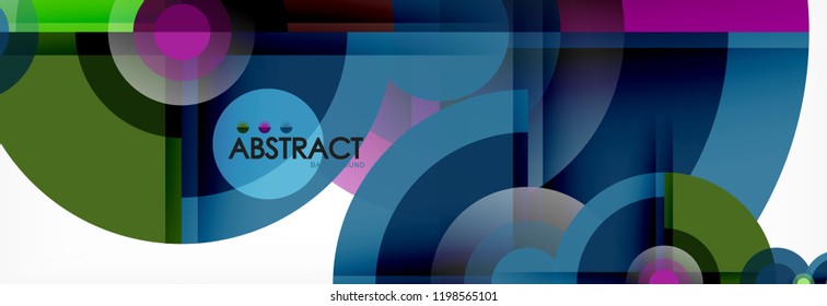 Abstrakter Hintergrund, helle Kreise, geometrisches Design, Vektorgrafik