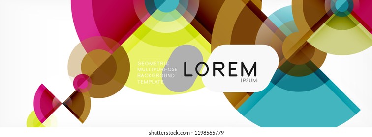 Abstrakter Hintergrund, helle Kreise, geometrisches Design, Vektorgrafik