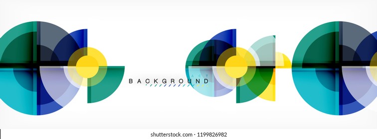 Abstrakter Hintergrund, helle Kreise, geometrisches Design, Vektorgrafik
