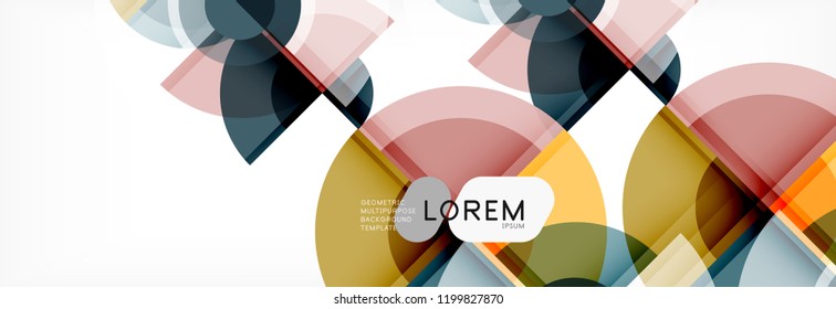 Abstrakter Hintergrund, helle Kreise, geometrisches Design, Vektorgrafik